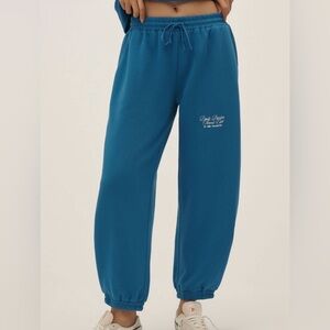 Anthropologie Daily Practice Cotton Blend Sweatpants Joggers Blue Size Small NWT